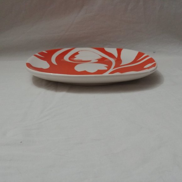 Mesa Home Products Orange/White Square Plate - Picture 4 of 6